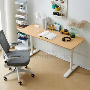 Office Tables:140cm Adjustable Height Desk for Home Office