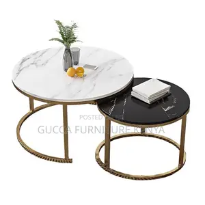 Coffee Tables: Nested Circular Side Table With Frame Base