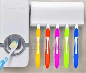 *Toothpaste Dispenser Toothbrush Holder(5 Slots)