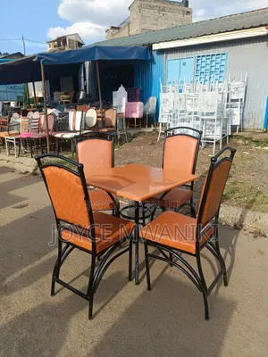 Restaurant Set, Light Brown Seats and Table 