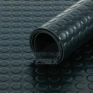 Black Anti-Slip Rubber Coin Matting