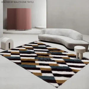 Pattern Fluffy Floor Carpets 5 by 8. Free Delivery