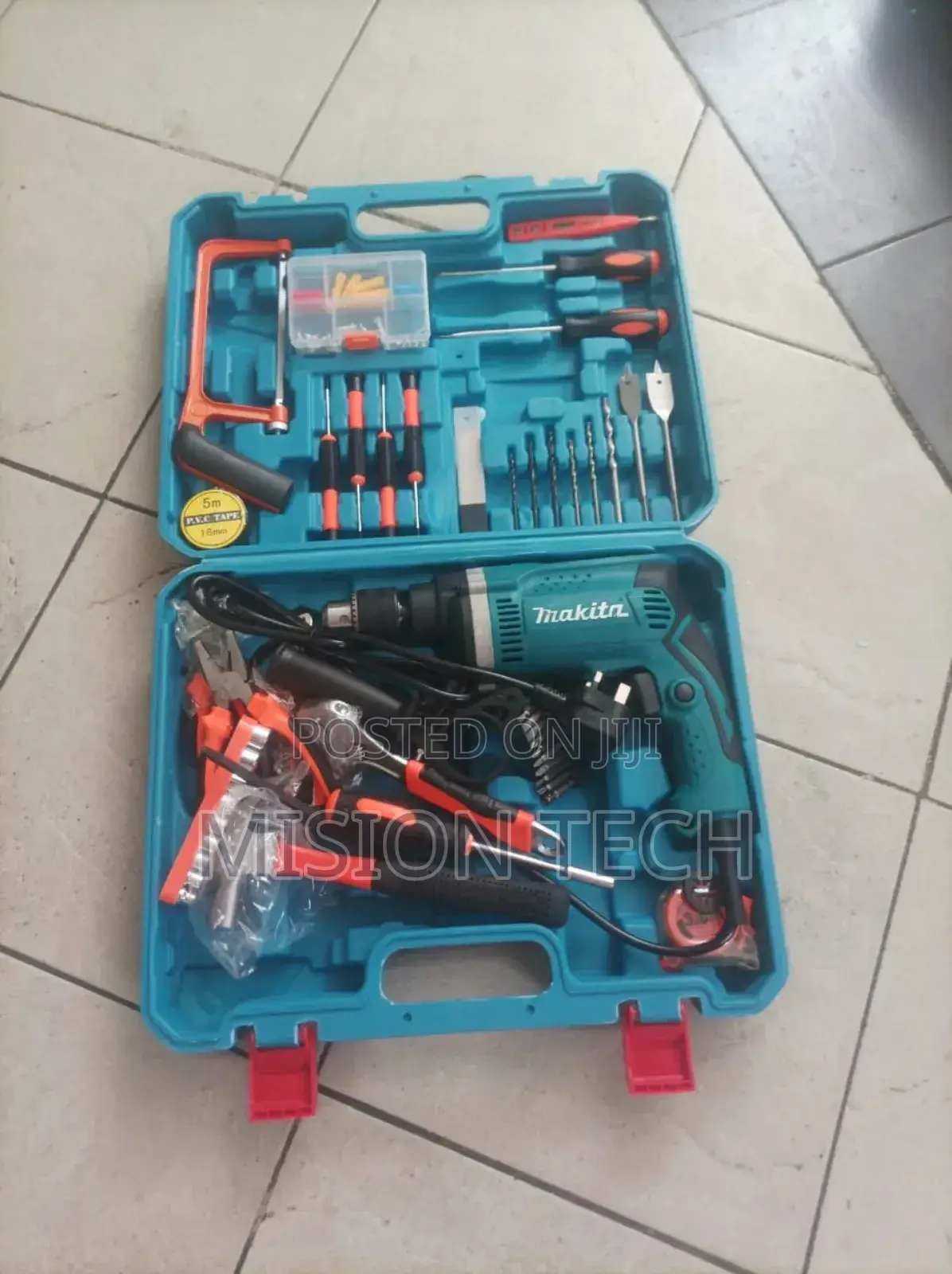 Makita Toolset With 710w Impact Drill With 117pieces 