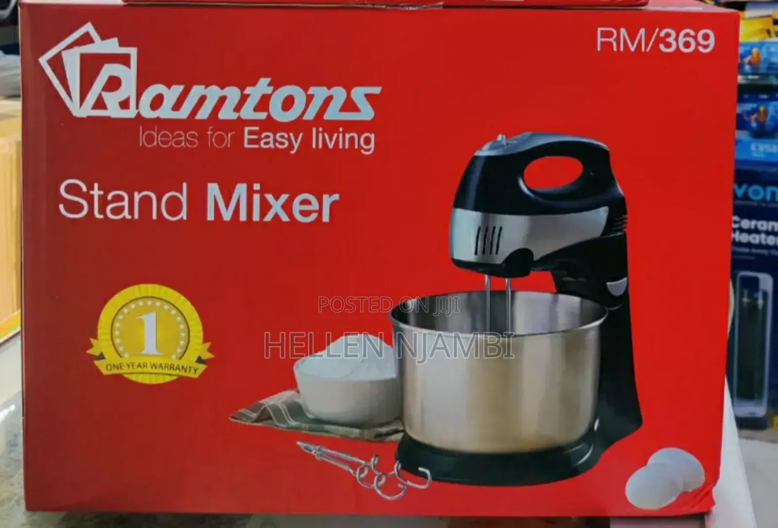 *Ramtons Stand Mixer 4.3litres 5-Speed+Turbo