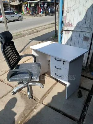 1.2 Mtr Office/School Study Desk + High Back Headrest Chair