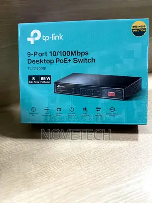 Tp-Link 9 Port Ethernet 10/100mbps Poe Switch 8 Poe+ Ports