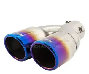 Exhaust Extension Double Tip Silver