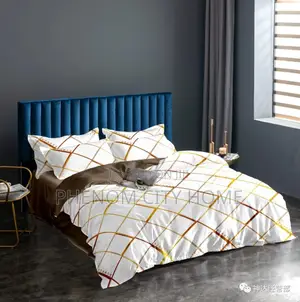 White and Gold Marble Design Foils Duvet Cover Set