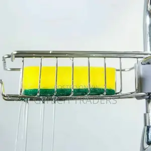Stainless Steel Faucet Rack / Sink Tidy With Towel Rack