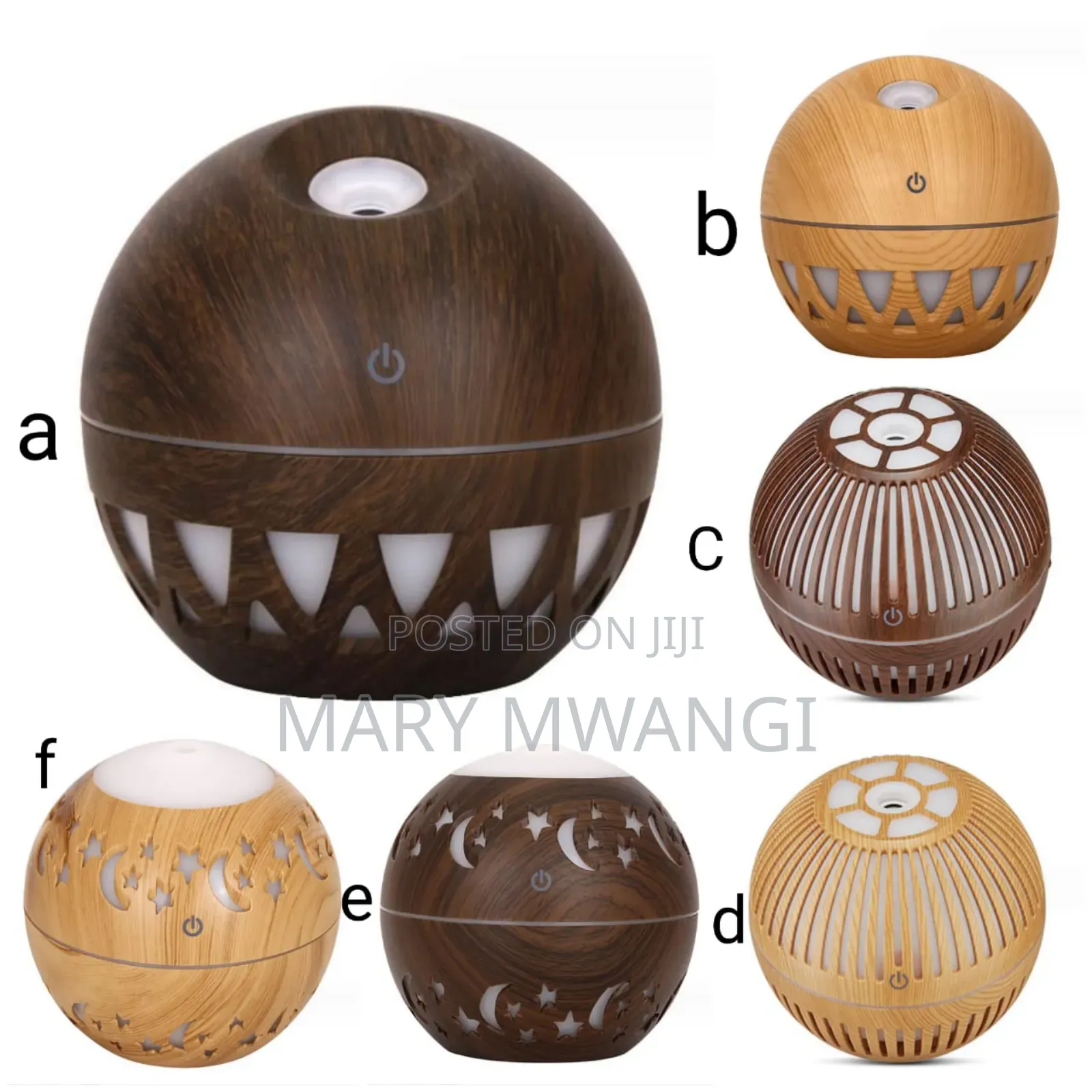 Wood Grain Round Shape Air Humidifier Usb