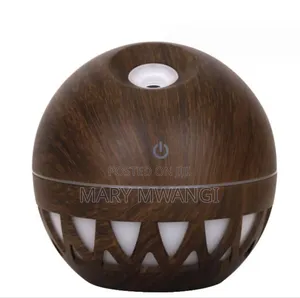 Wood Grain Round Shape Air Humidifier Usb