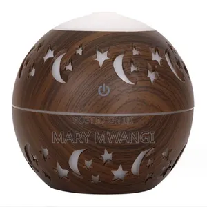 Wood Grain Round Shape Air Humidifier Usb