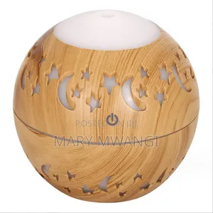 Wood Grain Round Shape Air Humidifier Usb
