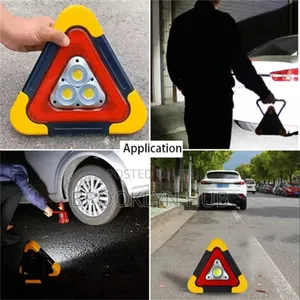 Battery Powered Warning Triangle With Lights