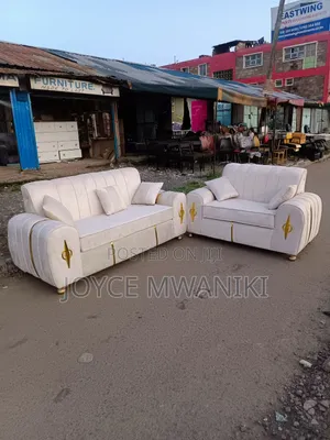 Cream Sofa Set, 5 Seater Latest Design