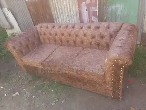 Brown Chesterfield Three Seater Sofa Set on Sell
