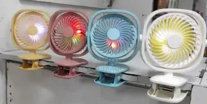 *Mini Rechargeable Clip Fan With Rotating Angle