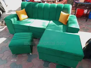 Green Mini L.Shaped Sofa