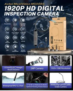 Autel Maxivideo Mv108s Digital Videoscope Inspection Endoscope Camera