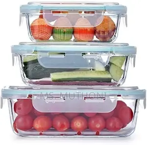 3in1 Glass Preservation /Lunch W/ Air Tight Silicon Covers