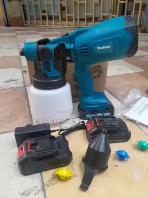 Cordless Spray Gun 36v 2 Batteries Extra Nozzle