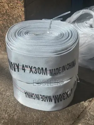 White Canvas 4" Delivery Hose Pipe 30mtrs