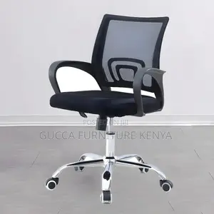 Office Chairs:Modern Steel Black Task Chair Fixed Arms
