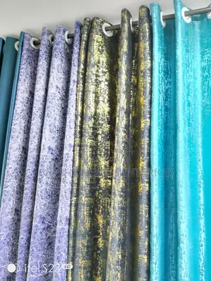 Black Gold Velvet Curtain Available