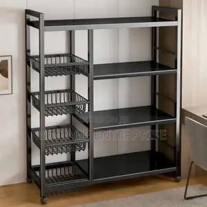 Kitchen Rack 4 Tier With Wheels