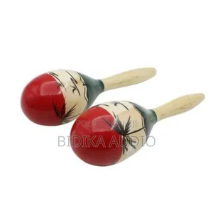 Pair of Wooden Large Maracas Rumba Shakers Rattles Sand