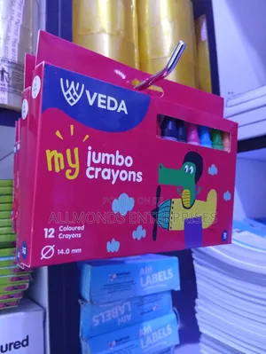 Veda Jumbo Crayons-12 PCS in a Packet