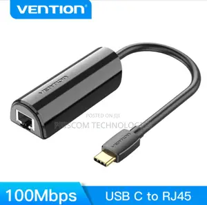 Vention Usb-C to 100m Ethernet Adapter 0.15m Black