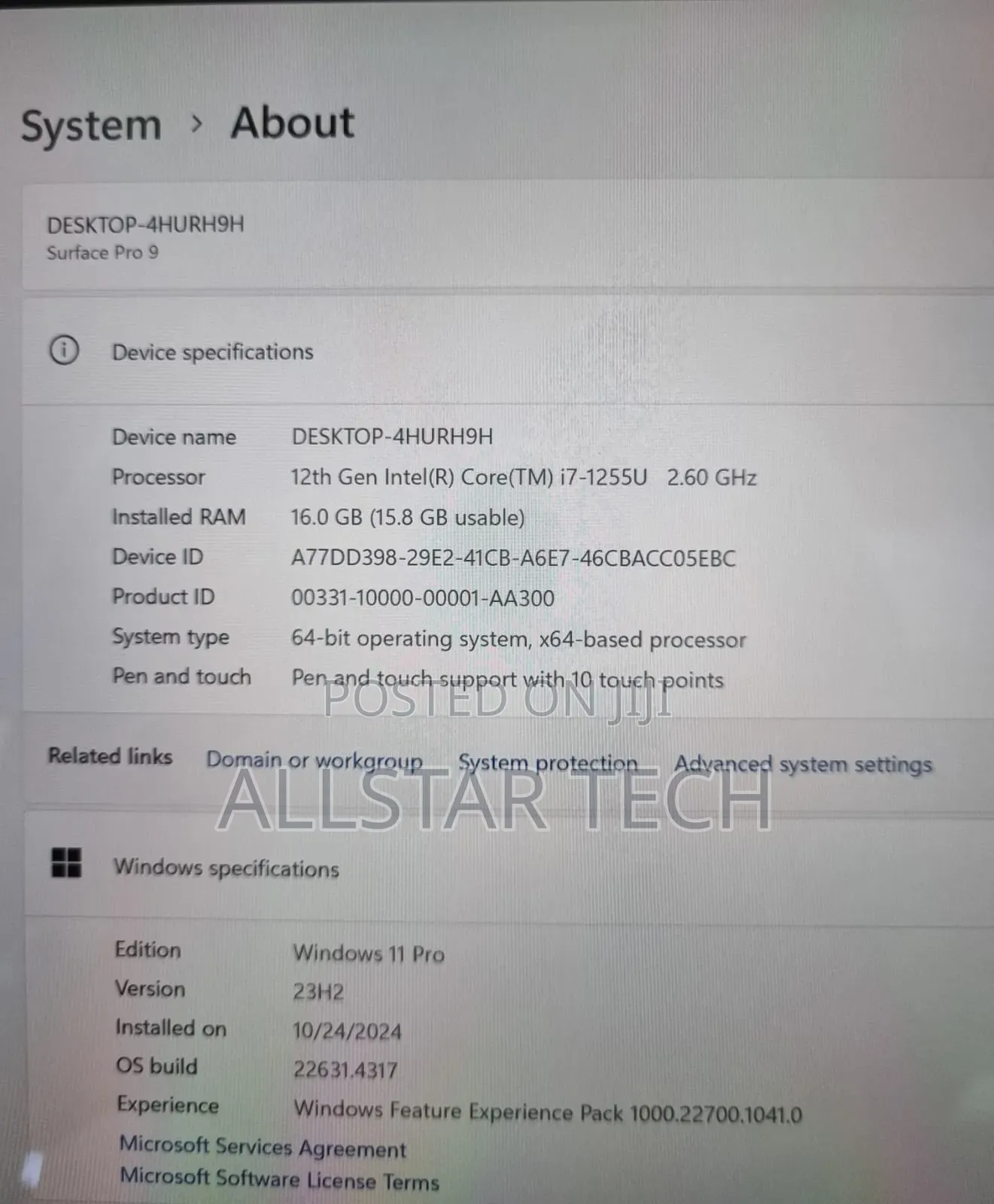 Laptop Microsoft Surface Pro 9 16GB Intel Core I7 SSD 256GB