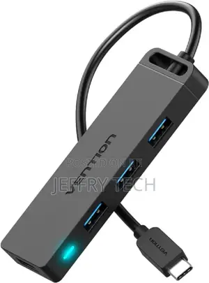 Vention Usb-C to 4-Port Usb 3.0 Hub, Power Supply 0.5 Meters
