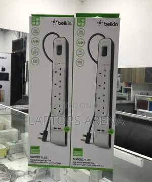 Belkin Surgeplus 4 Way Extension With Dual Usb Outputs