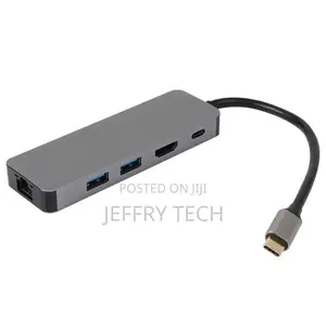 5 in 1 Usb Docking Stationusb Type C to Hdmi+Usb3.0*2+Rj45+P