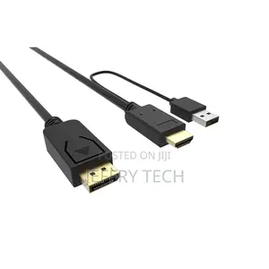 Hdmi Type a Male+Usb Connector 2: Displayport Male Cable
