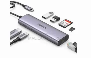 Ugreen Cm512 7 in 1 Usb C-2×Usb 3.0/Hdmi/Rj45/Sd Tf/100w Pd