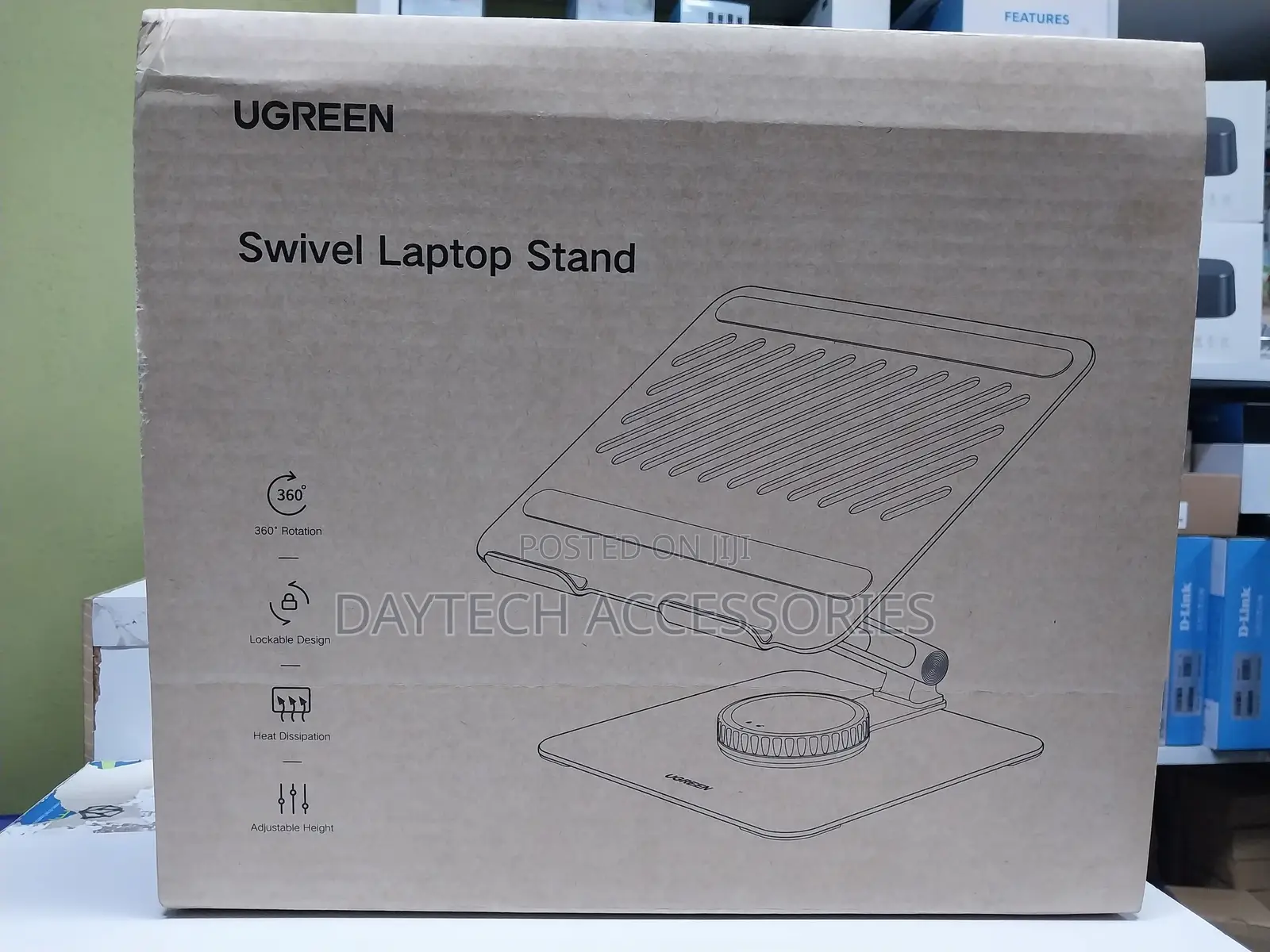 Ugreen Laptop Stand Desk With 360° Aluminum Rotating Base