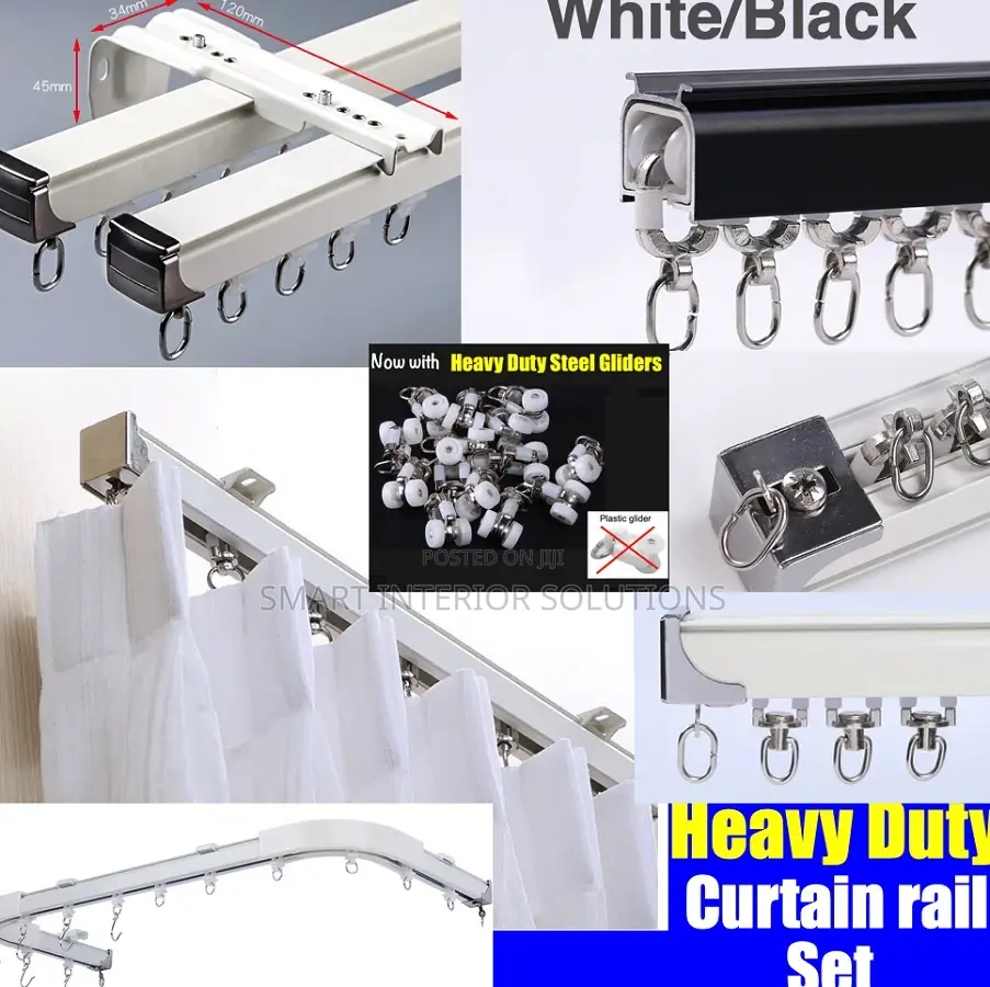 Elegant Straight Curtain Rails for Any Interior