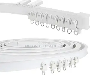 White PVC Bendable Curtain Rail