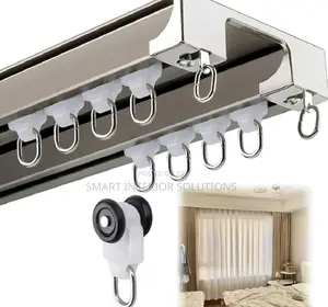 Aluminium Straight Double Curtain Rails