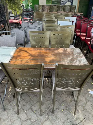 Brown Set 4 Chairs And Table