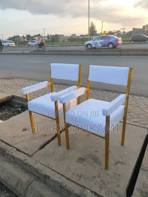 White Gold Styling Chairs