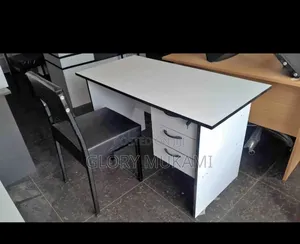 White Office Desk And Office Chair