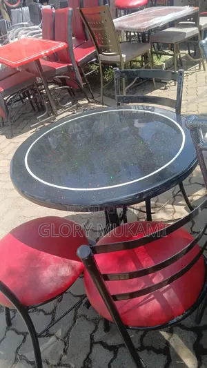 Black Round Marble Black Table