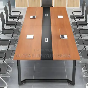 Boadroom Tables: Brown Tone Color Block Conference Table