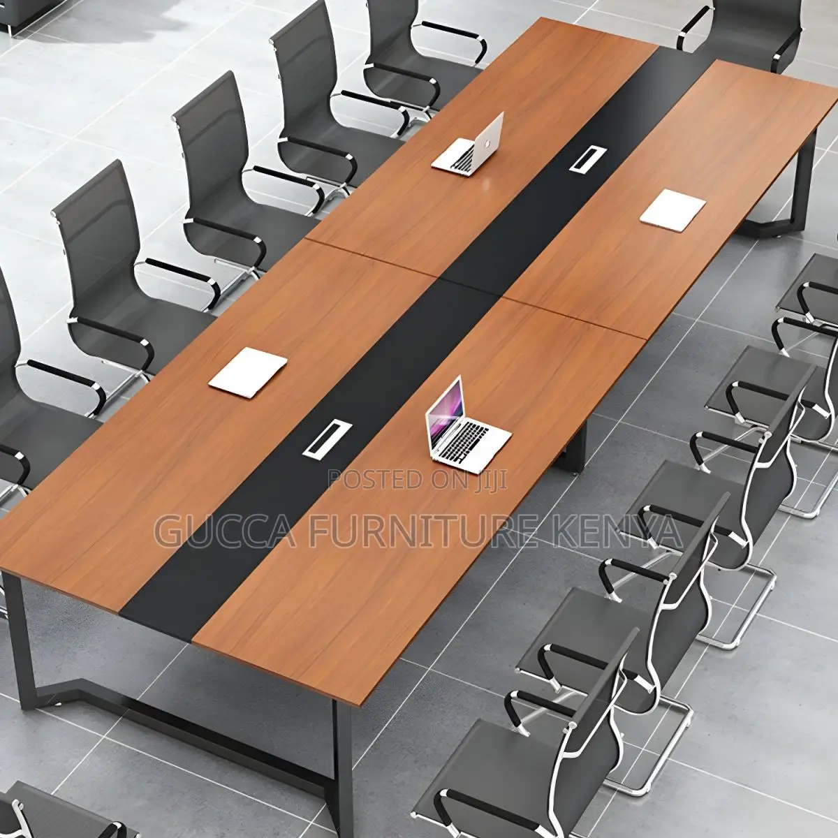 Boadroom Tables: Brown Tone Color Block Conference Table