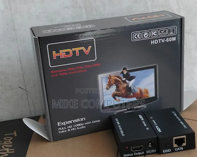 Hdmi Extender 60m With Cat 6 Cable