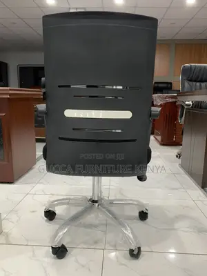 Office Chairs: Mid Back Office Mesh Chair Solid Back Rest